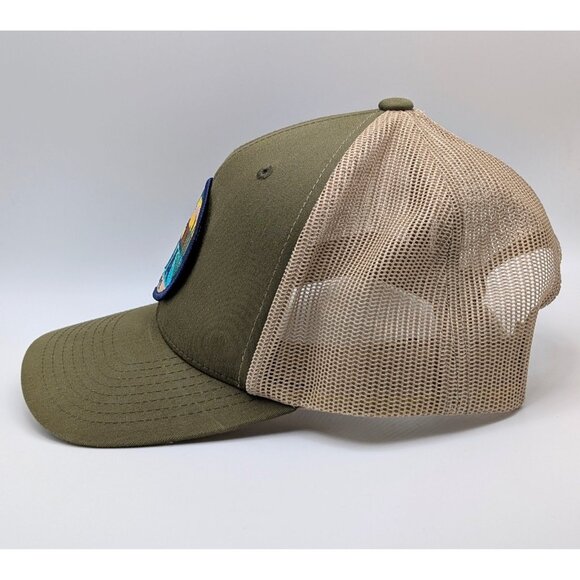 30A Florida Snapback Trucker Hat Mesh Back Army Green Sunshine Beach Highway - Picture 3 of 5